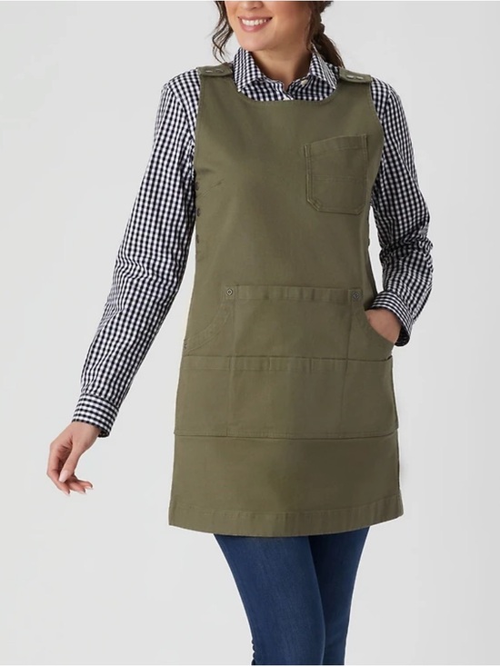 Duluth Trading Co Dresses & Skirts - Duluth Trading Co. | Women’s Olive Green Sleeveless Flex Fire Hose Apron Dress L
